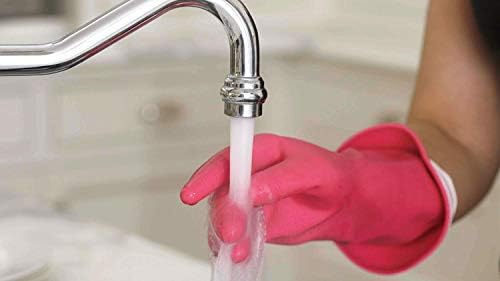 Casabella Premium Waterblock Cleaning Gloves 2 Pair Pink Small
