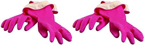 Casabella Premium Waterblock Cleaning Gloves 2 Pair Pink Small