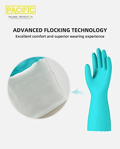 PACIFIC PPE Reusable 4-Pack Latex Free Cleaning Gloves