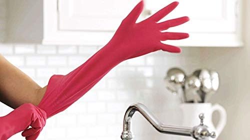 Casabella Premium Waterblock Cleaning Gloves 2 Pair Pink Small