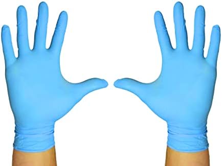Lightning X Blue Nitrile Gloves Large 100 Gloves 50 Pairs 25 Carded Packs