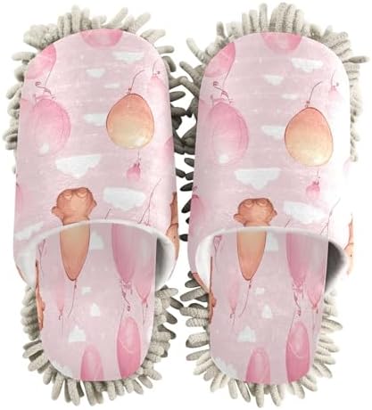 Bulletgxll Bears and Balloons Mopping Slippers - M