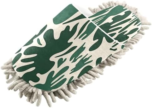 Zhirexin Dark Green Texture Cleaning Slippers