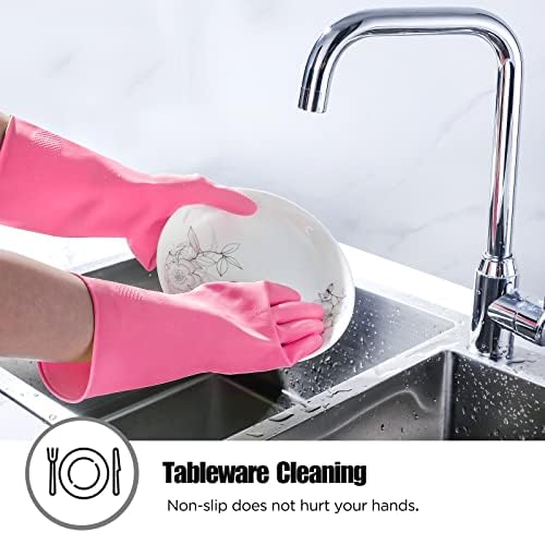 IUCGE Rubber Cleaning Gloves 3 or 6 Pairs Reusable