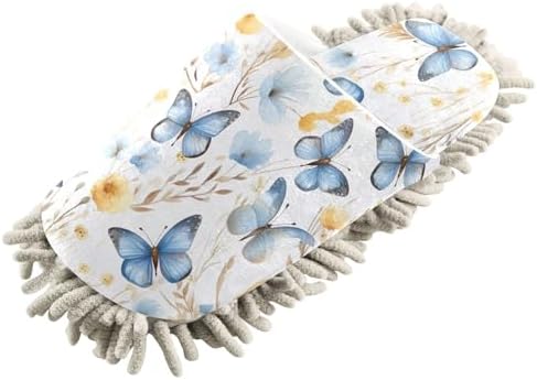 RunningBear Flower Butterfly Mop Slippers for Women Men 1