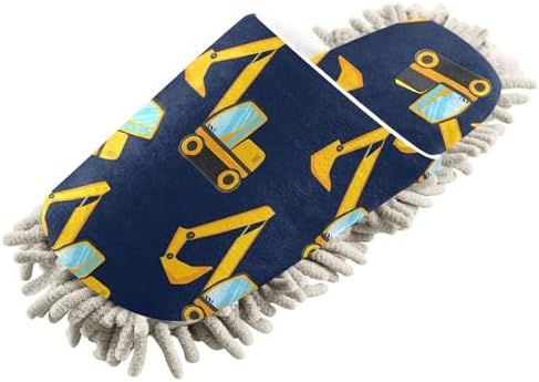 Burbuja Cartoon Excavator Mop Slippers for Home and Kitchen