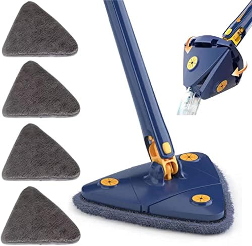 360 Degree Rotatable Adjustable Wall Mop with Auto Water Squeezing