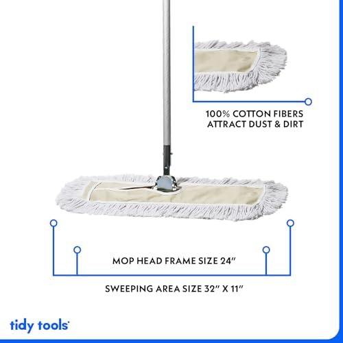 Tidy Tools 24 Inch Dust Mop for Hardwood