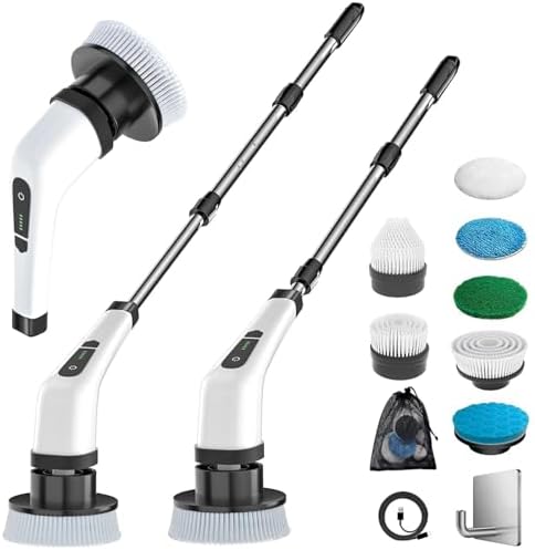 MGLSDeet Rechargeable Spin Scrubber with 7 Brush Heads 1