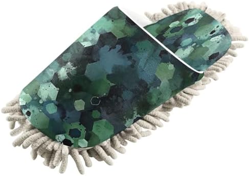 Zhirexin Dark Green Mop Slippers for Men Women