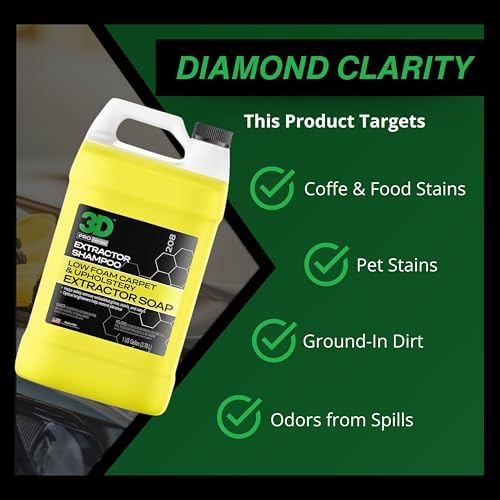 3D Extractor Carpet Cleaner Shampoo - 1 Gallon
