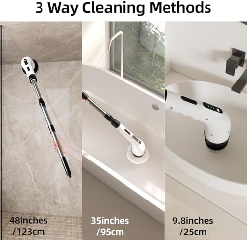 ELEBUILD 9in1 Electric Spin Scrubber with 8 Brush Heads