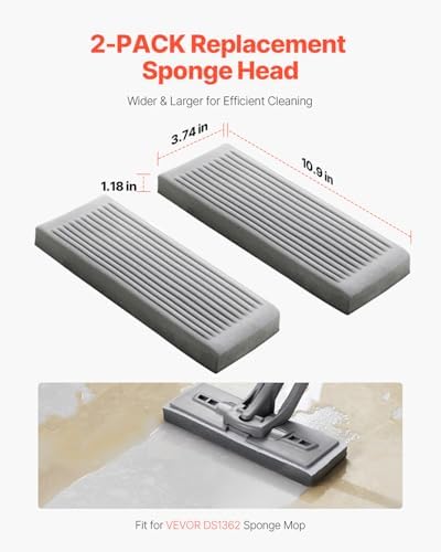 VEVOR Sponge Mop Replacement 2-Piece