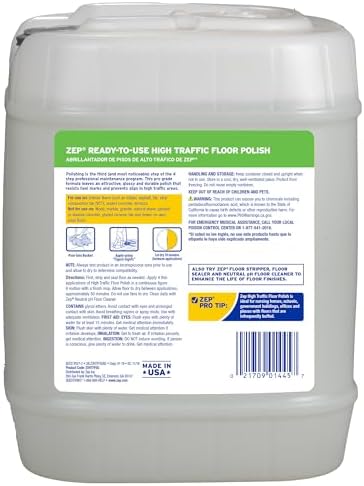 Zep High Traffic Floor Polish 5 Gal Pail