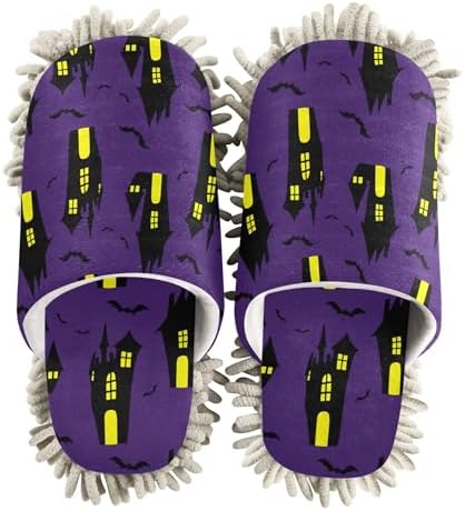Burbuja Spooky Haunted Houses Mop Slippers 5-8