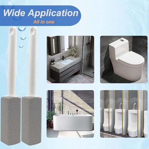 Tuodeal Pumice Stone Cleaner with Long Handle - 1 Wand 6 Stones