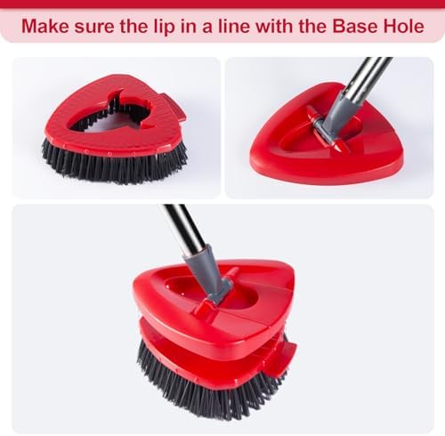 FunCee 2 Pack Scrub Brush Heads for O Cedar EasyWring Spin Mop