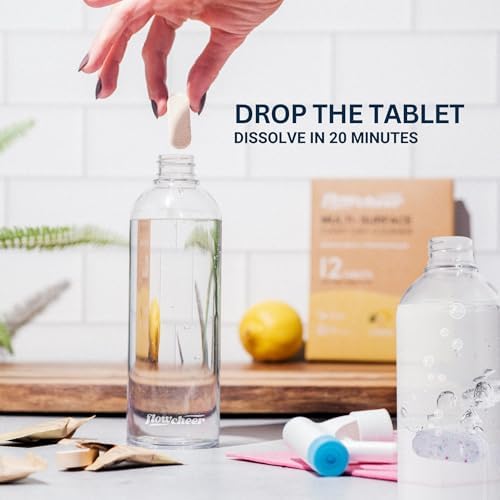 FLOWCHEER Multi-Surface Cleaner Tablets Refills 12 Pack
