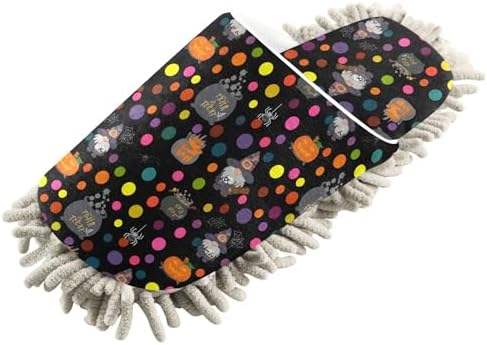 Burbuja Halloween Polka Dots Mop Slippers for Women Men