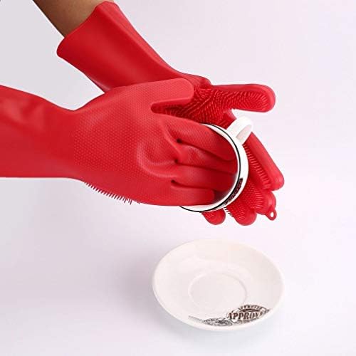 Yinceber Silicone Dishwashing Gloves for Kitchen and Pet Grooming 1
