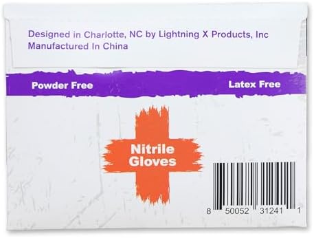 Lightning X Blue Nitrile Gloves Large 100 Gloves 50 Pairs 25 Carded Packs