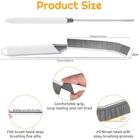 SUOXU 2-Piece Hard Bristle Grout Scrub Brush Set