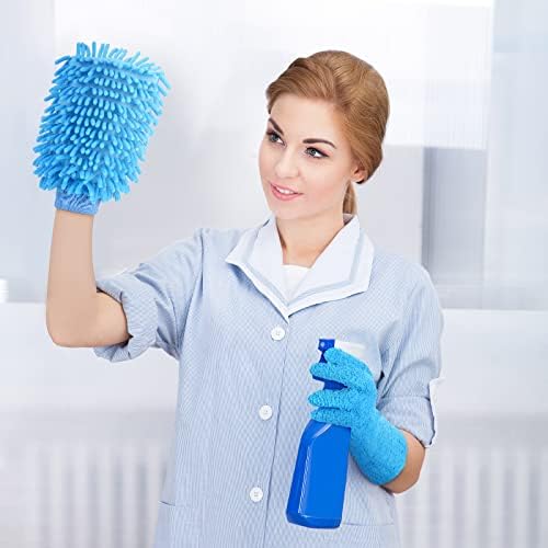 Potchen 6 Pcs Microfiber Cleaning Gloves and Mitt 1