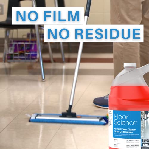 Diversey Floor Science Professional Neutral Floor Cleaner 1 Gallon 4 Pack