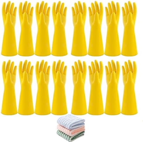 Vsootal 8 Pairs Reusable Thickened Cleaning Gloves