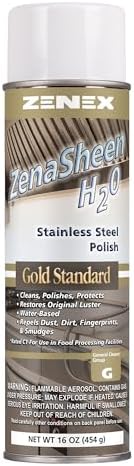 Zenex ZenaSheen H20 Polish 16 oz 2 Pack - Stainless Steel Cleaner Protector