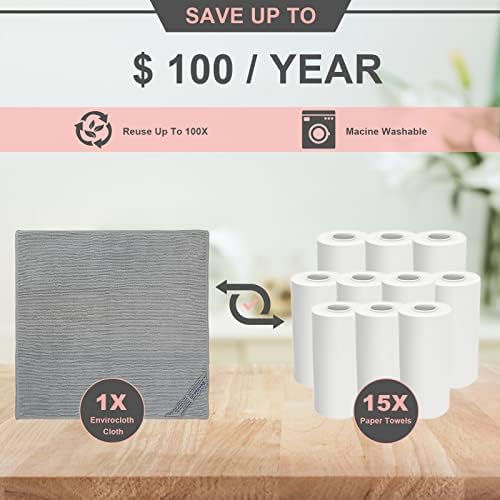 YOLOLOY Enviro Cleaning Cloth 35cm x 35cm Superfine Fiber No Chemicals Needed