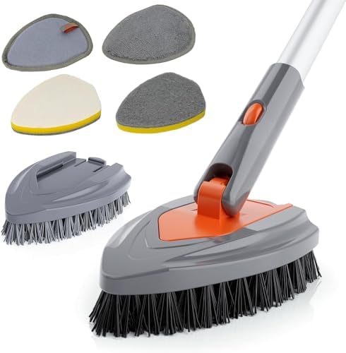 Eazer 4-in-1 Long-Handled Tub Scrubber