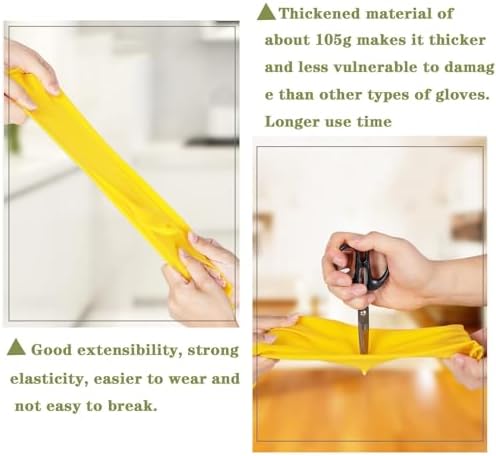 Vsootal 8 Pairs Reusable Thickened Cleaning Gloves