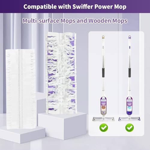 16 Pack PowerMop Mopping Pad Refills Multi-Surface Wood Floor Compatible