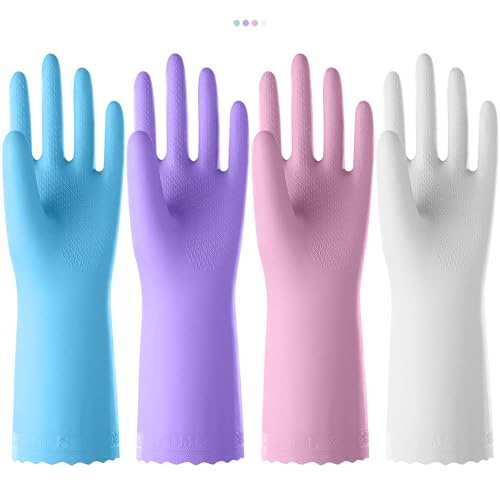 KAQ Reusable Rubber Gloves for Dishwashing and Cleaning