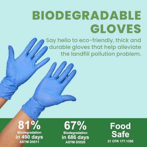 Eco Gloves Biodegradable Powder Free Latex Free Cleaning Gloves