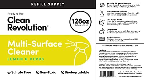 Clean Revolution Multi-Surface Cleaner Refill 128 Fl Oz