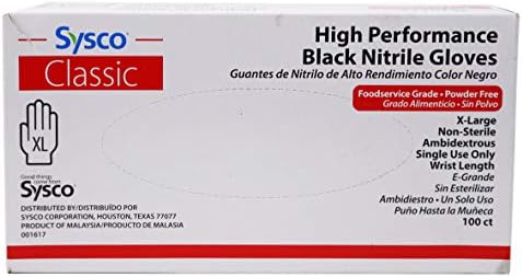 AmazonBasics Nitrile Extra Large Gloves Box of 100