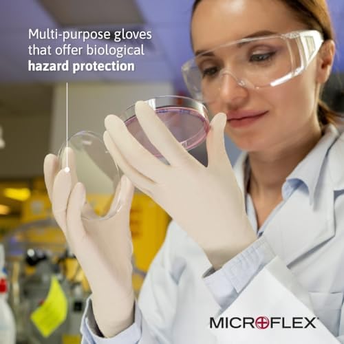 Microflex 10-754 Daily Defense Disposable Latex Gloves Natural