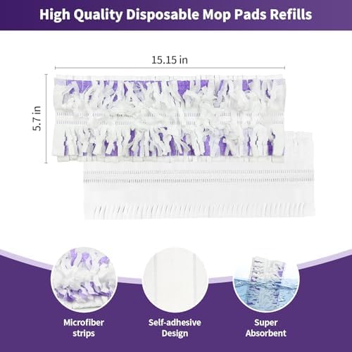 16 Pack PowerMop Mopping Pad Refills Multi-Surface Wood Floor Compatible