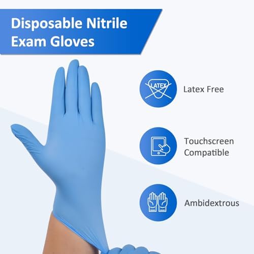 Schneider Nitrile Exam Gloves 4 Mil Powder-Free Latex-Free Blue