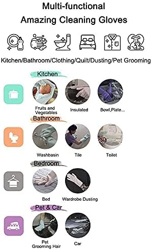 Yinceber Silicone Dishwashing Gloves for Kitchen and Pet Grooming 1