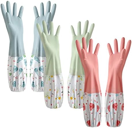 3pcs Waterproof Reusable Kitchen Gloves for Cleaning Laundry and Gardening