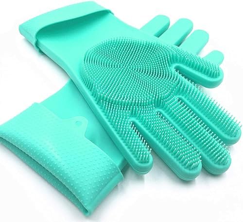Louis Donn Food Grade Silicone Dish Scrub Gloves Reusable High Heat Resistant