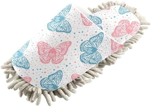 Burbuja Butterflies Mop Slippers for Home Cleaning