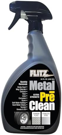 Flitz Metal Pre-Clean 32oz - USA-Made Stainless Steel Cleaner Spray
