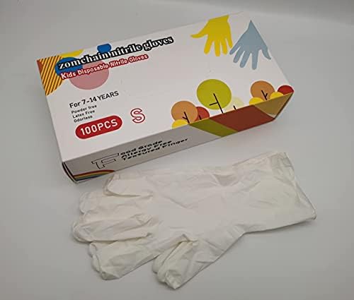 Kids Nitrile Gloves 7-14 Years - 100 PCS Latex Free