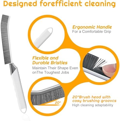 SUOXU 2-Piece Hard Bristle Grout Scrub Brush Set