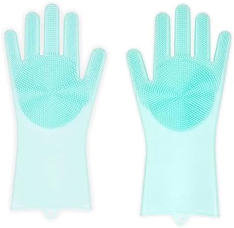 ALAZCO 1 Pair BPA Free Silicone Scrubbing Gloves