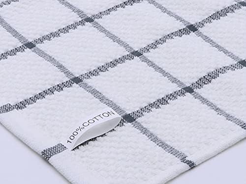 PPAXL Cotton Dish Towels 8pc Set Grey Multi